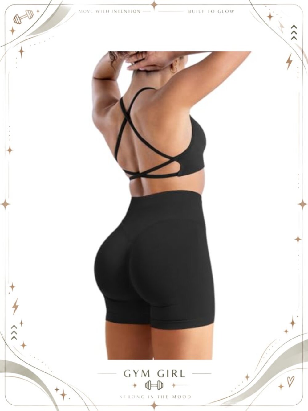 Seamless Workout Set 2 Piece Sports Bra & Shorts Yoga Gym